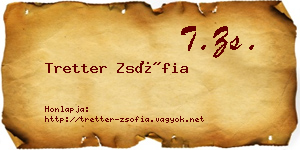 Tretter Zsófia névjegykártya