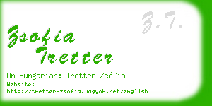 zsofia tretter business card