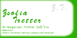 zsofia tretter business card